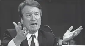  ??  ?? Just 1 in 4 people think Brett Kavanaugh was completely honest during his confirmati­on hearing, a new poll found. ANDREW HARNIK/AP