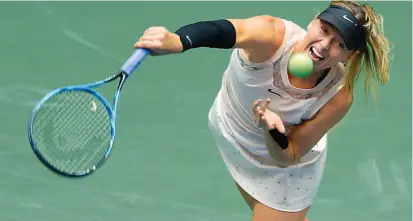  ?? FOTO AFP ?? La aventura de la rusa Maria Sharapova por el Abierto de Estados Unidos terminó de forma abrupta superada 5-7, 6-4, 6-2 por la letona Anastasija Sevastova en octavos de final.