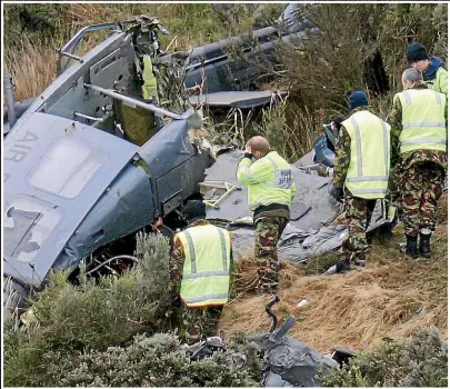  ??  ?? Ben Carson and two others were killed when an Iroquois helicopter crashed at Pukerua Bay, near Wellington, on Anzac Day 2010. His father says the NZDF appears to co-operate with WorkSafe only when forced to.