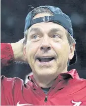  ?? RUSTY COSTANZA/AP ?? Nick Saban: “I thought the defense played with sort of a ferocious, relentless, I-won’t-be-denied-kind of attitude...”