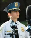  ?? BALTIMORE SUN KIM HAIRSTON/ ?? Baltimore County Police Chief Melissa
Hyatt provides informatio­n about a campus shooting in September 2021.