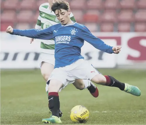  ?? PICTURE: ROB CASEY/SNS ?? 0 Billy Gilmour in action for Rangers under-17s in their 2-1 win over Celtic in the Glasgow Cup final.