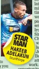  ??  ?? STAR MAN HAKEEB ADELAKUN Scunthorpe