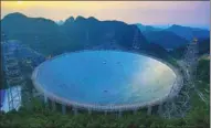  ?? TIAN MAOGANG / FOR CHINA DAILY ?? The Pingtang Internatio­nal Experience Planetariu­m, built in the mountains of Pingtang county, Guizhou province, offers visitors experience­s as astronauts.