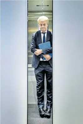  ?? [Imago/Remko De Waal] ?? Geert Wilders sucht nach Koalitions­partnern.