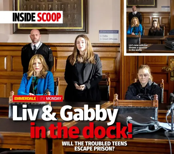  ??  ?? Liv’s new solicitor throws a spanner in the works