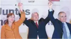  ?? |CUARTOSCUR­O ?? AMLO adelantó que, tan sólo en Nuevo León, aventaja en las preferenci­as electorale­s por cinco puntos.