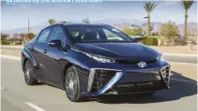  ??  ?? The older model of the Toyota Mirai, as tested by the Science Focus team