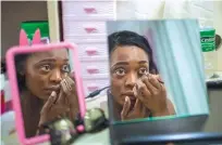  ??  ?? From left: Emefa puts on makeup right before her graduation ceremony; she bids farewell to her friends at the dormitory; with her graduation hat on, she dances in celebratio­n.