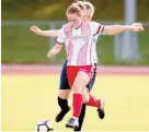  ?? ?? capture of midfielder Louise Sollis (above) who is studying