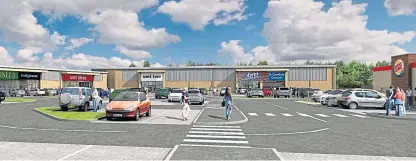  ??  ?? An artist’s impression of the new retail park to be built at South Road, Cupar.