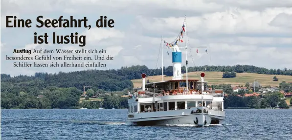  ?? Fotos: Julian Leitenstor­fers, Ralf Lienert ?? Der Dampfer kommt auf dem Ammersee.