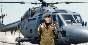  ??  ?? Air skills: Prince Andrew in 1983 when he was a Navy helicopter pilot