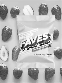  ?? CNN ?? Kẹo Faves được làm từ những loại rau quả ăn được nhưng bị loại bỏ. Ảnh: