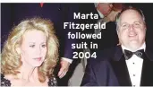  ??  ?? Marta Fitzgerald followed suit in 2004