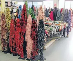  ??  ?? Fashionabl­e fabrics: With over 200 colours to choose from, Fabric Warehouse is the place to go for only the best quality fabrics from all over the world. Monday to Friday and 10am to 4pm Saturday and Sunday. Plenty of free parking right out front....