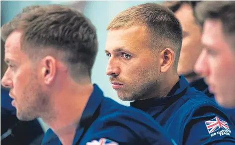  ?? Picture: SNS. ?? Dan Evans, right, at a press conference ahead of today’s Davis Cup opener against Uzbekistan.