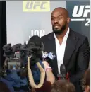  ?? Heidi Fang Las Vegas Review-journal ?? UFC light heavyweigh­t champion Jon Jones, being interviewe­d July 4, faces one count of misdemeano­r battery from an allegation by a strip club waitress.