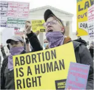  ?? (Photo: AFP) ?? Pro-choice activists in the US