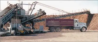  ?? File photo ?? Sugar beet pilers will be a common sight along Southern Alberta highways between Bow Island and Lethbridge for the next number of weeks.