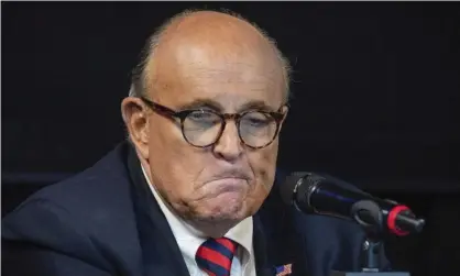  ?? Robert Bumsted/AP ?? Rudy Giuliani led Donald Trump’s legal team in the former president’s efforts to overturn the result of the 2020 election. Photograph: