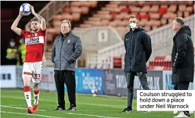  ?? ?? Coulson struggled to hold down a place under Neil Warnock