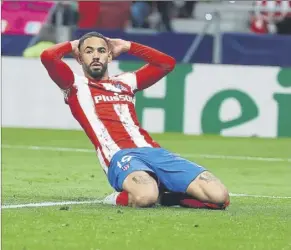  ?? Foto: EFE ?? Matheus Cunha, en un partido con el Atlético, se lamenta de una ocasión perdida