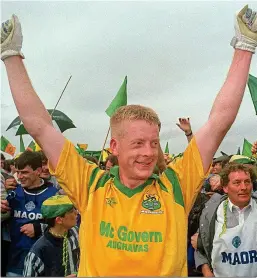  ??  ?? Glorious: Declan Darcy celebratin­g the Connacht title in 1994