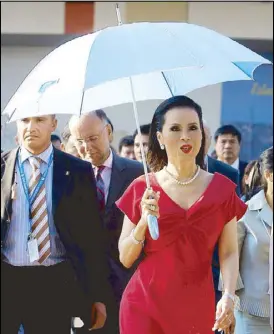  ??  ?? File photo shows Princess Ubolratana Mahidol of Thailand attending a trade conference in Aragon, Spain. EPA-EFE