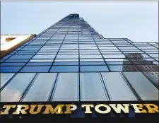  ?? Los Angeles Times/tns ?? Trump Tower in New York City. The House is urging the Supreme Court not to delay enforcing congressio­nal subpoenas for President Donald Trump’s financial records.