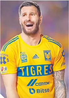  ?? ?? André-Pierre Gignac tendrá que hacer una pequeña pausa y quedarse con cinco goles.