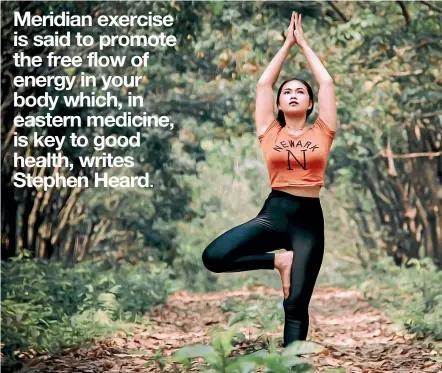  ??  ?? In the same way as meditation, yoga and tai chi, you can expect to feel refreshed and stretched out with meridian exercise.