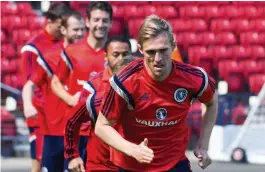 ??  ?? IN THE RECKONING: Fletcher could find himself starting against Poland and Strachan insists he has seen an improvemen­t in the West Brom skipper
