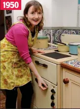  ??  ?? Kitchen staple: Jayne Tingey uses her GEC oven daily and reckons a modern replacemen­t would just ‘look weird’ 1950