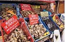  ??  ?? Oysters on sale at the market in Cancale, Brittany