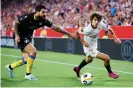  ?? Colomer/Getty Images ?? Bryan Gil in action for Sevilla against Apoel in the Europa League as an 18-yearold in October 2019. Photograph: Aitor Alcalde