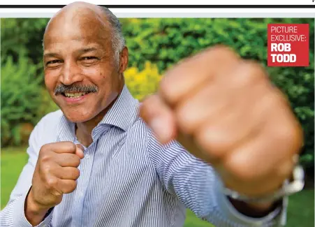  ?? PICTURE EXCLUSIVE: ROB TODD ?? Still in good shape: former boxing champion John Conteh is delighted to be honoured by the Queen