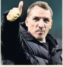  ??  ?? BACK TO TOP Brendan Rodgers