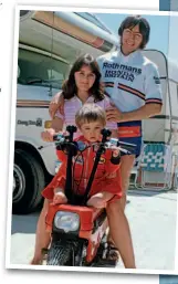  ??  ?? Ron, Ann and Leon at the Spanish GP in 1985.