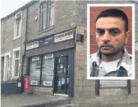  ??  ?? Siraj Bawla (inset) was hit with a rock six times during the terrifying raid on the General Store in Spencer Street