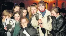  ??  ?? DISTRAUGHT Fans wail after Take That split in February 1996