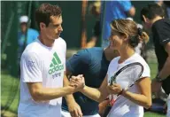  ??  ?? Above With then coach Amélie Mauresmo in 2014