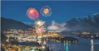  ?? PHOTO: QUEENSTOWN WINTER FESTIVAL ?? High lights . . . Fireworks light up Oueenstown Bay during the 2018 Oueenstown Winter Festival in June.