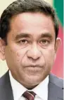  ??  ?? ABDULLA YAMEEN, President.