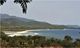  ??  ?? The beach earmarked for developmen­t fringes the Western Area Peninsula national park, home to endangered species including pangolins. Photograph: Issouf Sanogo/AFP/Getty