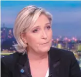  ??  ?? Marine Le Pen. - Gracieuset­é