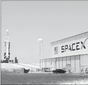  ?? John Raoux Associated Press ?? A SPACEX rocket is set for launch at Kennedy Space Center. Monday’s fire was at the Cocoa, Fla., plant.