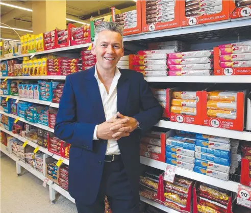  ?? Picture: AARON FRANCIS ?? WORRYING TREND: Coles chief executive John Durkan says Australian households are being forced to buy cheaper alternativ­es to fresh produce and meat.