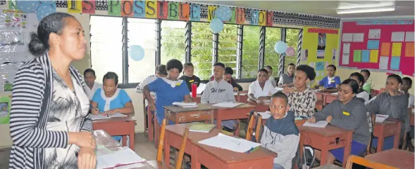  ?? Photo: ?? Suva Seventh-day Adventist Primary School Year Eight students during class on July 8, 2020.