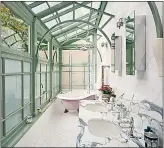  ??  ?? LET THERE BE LIGHT: A former orangery has been converted into an en suite bathroom